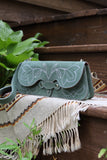 The Jolene Purse-  Juniper Green Suede