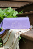 The Jolene Purse-  Lavender Suede