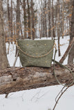 Quilted Daisy Purse- Sage Green Leather