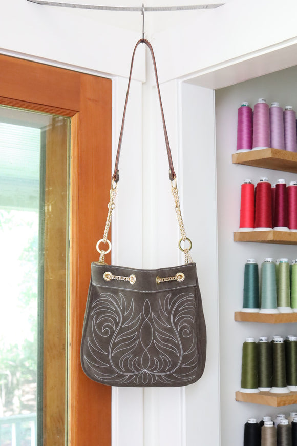 The Chatham Purse: Chocolate Brown Suede