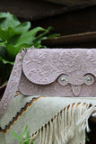 The Reba Purse- Floral Embossed Pink