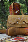 The Jolene Purse-  Buckskin Suede