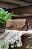 The Reba Purse- Floral Embossed Brown