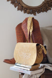 The Stockyards Suede Leather Purse- Buckskin