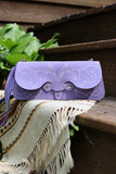 The Jolene Purse-  Lavender Suede