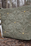 Quilted Daisy Purse- Sage Green Leather