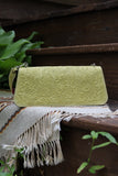 The Reba Purse- Floral Embossed Yellow