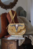 The Stockyards Suede Leather Purse- Buckskin