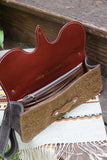The Reba Purse- Floral Embossed Brown