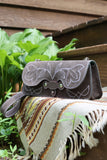 The Jolene Purse-  Chocolate Suede