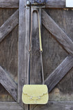 The Jennings Bag: Floral Embossed- Yellow & Silver