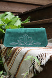 The Jolene Purse- Emerald Green Suede