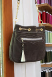 The Chatham Purse: Chocolate Brown Suede