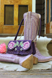 Peony  Purse- Eggplant