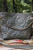 Daisy Purse- Sage Green Leather
