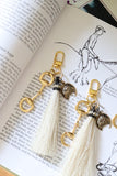 The Horse Lover Bag Charm: Gold with White Hair