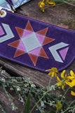 Barn Star Suede Leather Wristlet: Eggplant