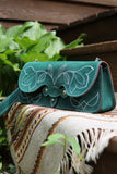 The Jolene Purse- Emerald Green Suede