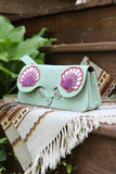 Seaside Purse- Mint Suede