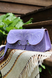 The Jolene Purse-  Lavender Suede