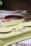 The Reba Purse- Floral Embossed Yellow