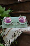 Seaside Purse- Mint Suede
