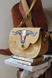 The Stockyards Suede Leather Purse- Buckskin