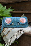 Seaside Purse- Blue Suede