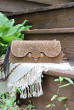 The Reba Purse- Floral Embossed Brown