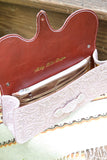 The Reba Purse- Floral Embossed Pink