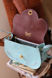 The Stockyards Suede Leather Purse- Aqua Blue