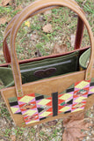 Patchwork Butterfly Leather Tote