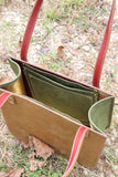 Patchwork Butterfly Leather Tote