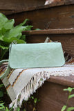 Seaside Purse- Mint Suede