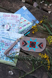 Barn Star Suede Leather Wristlet: Dogwood