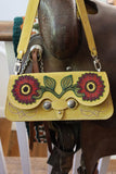 The Haggard Shoulder Bag: Red Sunflower