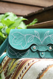 The Jolene Purse- Emerald Green Suede