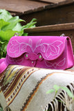 The Jolene Purse- Magenta Suede