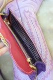 Peony  Purse- Eggplant