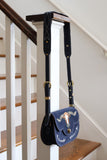 The Stockyards Suede Leather Purse- Navy Blue