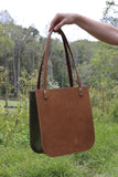 Patchwork Butterfly Leather Tote