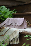 The Reba Purse- Floral Embossed Pink