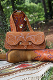 The Jolene Purse- Golden Brown Suede