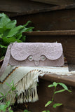 The Reba Purse- Floral Embossed Pink