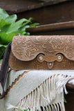 The Reba Purse- Floral Embossed Brown