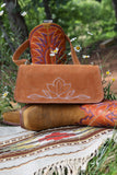 The Jolene Purse- Golden Brown Suede