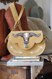 The Stockyards Suede Leather Purse- Buckskin