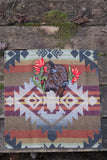 Chainstitch Embroidered Bison on Pendleton Wool Panel