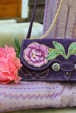 Peony  Purse- Eggplant