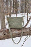 Quilted Daisy Purse- Sage Green Leather
